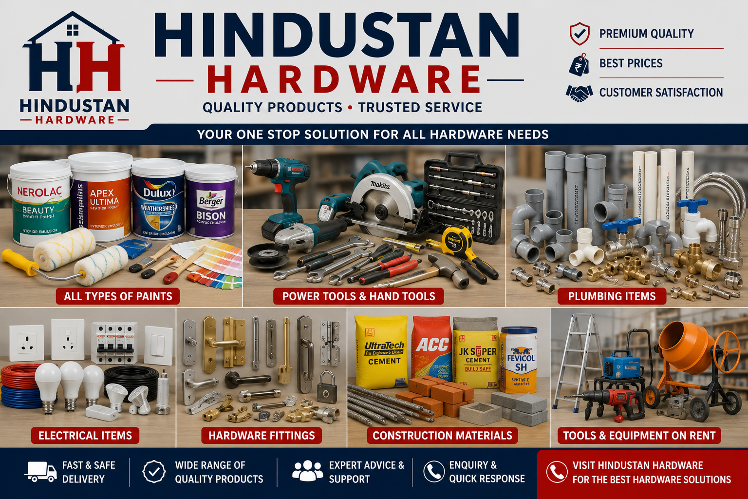 Hindustan Hardware complete product range